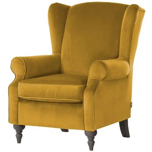 Ohrensessel - gelb - Materialmix - 83 cm - 102 cm - cm 87,0 | Möbel Kraft