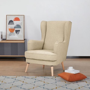 Ohrensessel Limeri Beige/Beige Filz Blix ohne Hocker 73 x 107 x 96cm