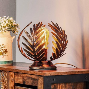 ONLI Tischleuchte Felce als Farn in Bronze, Höhe 24 cm 4996/LPB