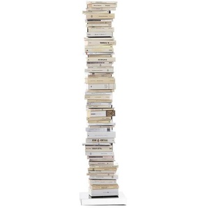 Opinion Ciatti Büchersäule Ptolomeo Sockel weiß, Designer Bruno Rainaldi, 160x35x35 cm
