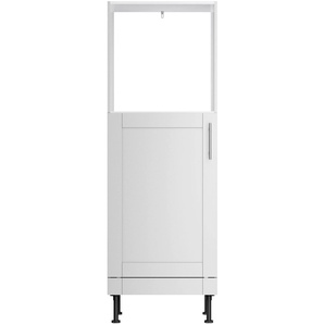 Backofenumbauschrank OPTIFIT Ahus Schränke Gr. B/H/T: 60 cm x 176,6 cm x 58,4 cm, 1 St., grau (hellgrau matt, hellgrau) Herdumbauschränke Breite 60 cm