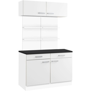 Buffet OPTIFIT Odense Schränke Gr. B/H/T: 120 cm x 206,5 cm x 60 cm, 4 St., weiß (weiß, weiß) Anrichten Buffets Schränke 120 cm breit, für viel Stauraum