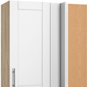 Eckhängeschrank OPTIFIT Ahus Schränke Gr. B/H/T: 80 cm x 89,6 cm x 45 cm, 1 St., braun (weiß matt, wildeiche nachbildung) Küchenhängeschrank Eckhängeschrank Breite 80 x 45 cm