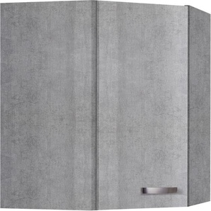 Eckhängeschrank OPTIFIT Cara Schränke Gr. B/H/T: 60 cm x 70,4 cm x 34,9 cm, 1 St., grau (beton, beton) Hängeschränke
