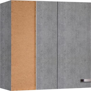 Eckhängeschrank OPTIFIT Cara Schränke Gr. B/H/T: 80 cm x 70,4 cm x 34,9 cm, 1 St., grau (beton, beton) Hängeschränke