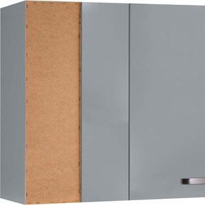 Eckhängeschrank OPTIFIT Cara Schränke Gr. B/H/T: 80 cm x 70,4 cm x 34,9 cm, 1 St., grau (basaltgrau, basaltgrau) Hängeschränke