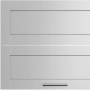 Falttürenschrank OPTIFIT Ahus Schränke Gr. B/H/T: 90 cm x 70,4 cm x 34,9 cm, grau (hellgrau matt, hellgrau) Drehtürenschränke Breite 90 cm