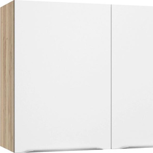 Hängeschrank OPTIFIT Aken Schränke Gr. B/H/T: 100 cm x 70,4 cm x 34,6 cm, weiß (weiß, wildeiche nachbildung) Hängeschränke