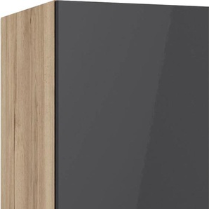 Hängeschrank OPTIFIT Aken Schränke Gr. B/H/T: 30 cm x 70,4 cm x 34,6 cm, 1, grau (anthrazit hochglanz, wildeiche nachbildung) Hängeschränke