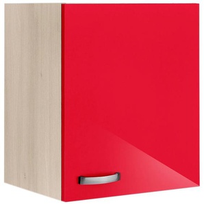 Hängeschrank OPTIFIT Faro Schränke Gr. B/H/T: 50 cm x 57,6 cm x 34,6 cm, 1 St., rot (rot glanz) Hängeschränke Schränke mit Metallgriff, Breite 50 cm