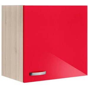 Hängeschrank OPTIFIT Faro Schränke Gr. B/H/T: 60 cm x 57,6 cm x 34,6 cm, 1 St., rot (rot glanz) Hängeschränke mit Metallgriff, Breite 60 cm