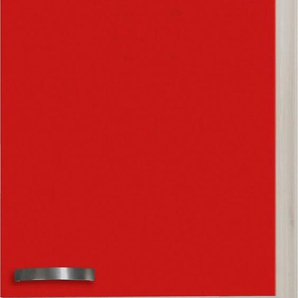 Hängeschrank OPTIFIT Faro Schränke Gr. B/H/T: 60 cm x 89,6 cm x 34,6 cm, 1 St., rot (rot glanz) Hängeschränke Schränke mit Metallgriff, Breite 60 cm