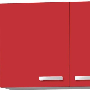 Hängeschrank OPTIFIT Odense Schränke Gr. B/H/T: 100 cm x 57,6 cm x 34,6 cm, 2 St., rot (rot, buche) Hängeschränke 100 cm breit, 57,6 hoch, mit 2 Türen