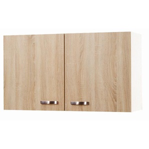 Hängeschrank OPTIFIT Padua Schränke Gr. B/H/T: 100 cm x 57,6 cm x 34,6 cm, 2 St., beige (eiche, champagner) Hängeschränke