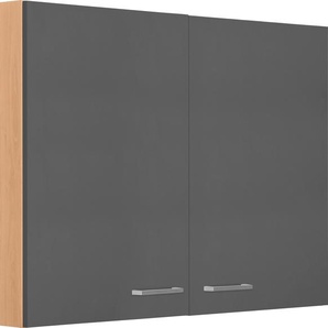 Hängeschrank OPTIFIT Tapa Schränke Gr. B/H/T: 100 cm x 70,4 cm x 34,9 cm, 2 St., grau (anthrazit, buche) Hängeschränke Breite 100 cm