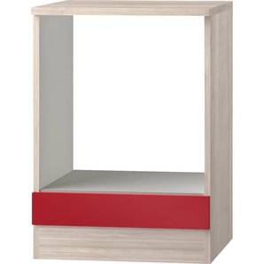 Herdumbauschrank OPTIFIT Faro Schränke Gr. B/H/T: 60 cm x 84,8 cm x 60 cm, rot (rot glanz) Herdumbauschränke Schränke Breite 60 cm