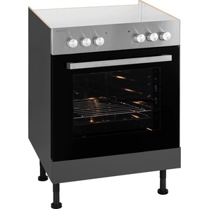 Herdumbauschrank OPTIFIT Parma Schränke Gr. B/H/T: 60 cm x 87 cm x 58,4 cm, Komplettausführung, grau (anthrazit) Herdumbauschränke Schränke Breite 60 cm