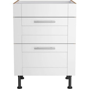 Kochfeldumbauschrank OPTIFIT Ahus Schränke Gr. B/H/T: 60 cm x 87 cm x 58,4 cm, braun (weiß matt, wildeiche nachbildung) Kochfeldumbauschränke Breite 60 cm
