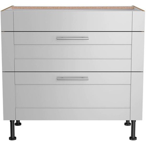 Kochfeldumbauschrank OPTIFIT Ahus Schränke Gr. B/H/T: 90 cm x 87 cm x 58,4 cm, grau (hellgrau matt, wildeiche nachbildung) Kochfeldumbauschränke Breite 90 cm