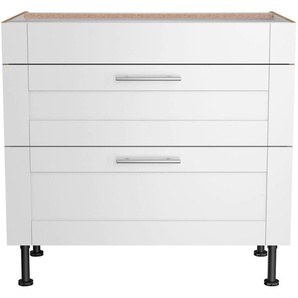 Kochfeldumbauschrank OPTIFIT Ahus Schränke Gr. B/H/T: 90 cm x 87 cm x 58,4 cm, braun (weiß matt, wildeiche nachbildung) Kochfeldumbauschränke Breite 90 cm
