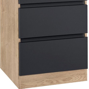 Kochfeldumbauschrank OPTIFIT Roth Schränke Gr. B/H/T: 60 cm x 88 cm x 60 cm, Komplettausführung, schwarz (anthrazit, wildeichefarben) Kochfeldumbauschränke Breite 60 cm