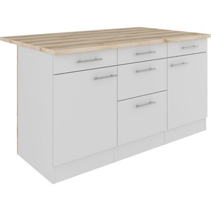 OPTIFIT Kücheninsel Optifit, Breite 150 cm, 2 Türen, 3 Schubkästen, 2 Auszüge
