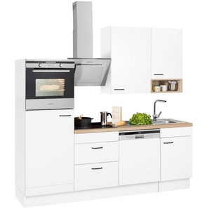 OPTIFIT Küchenzeile Elga, Premium-Küche, Soft-Close-Funktion, großen Vollauszügen, Breite 230 cm