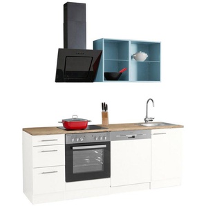 OPTIFIT Küchenzeile Mini, Breite 210 cm, wahlweise mit E-Geräten, mit Arbeitsplatte