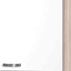 Kühlumbauschrank OPTIFIT Faro Schränke Gr. B/H/T: 60 cm x 174,4 cm x 57,1 cm, 2 St., weiß (weiß glanz) Kühlschrankumbauschränke mit Metallgriffen, Breite 60 cm