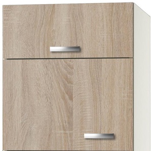 Kühlumbauschrank OPTIFIT Padua Schränke Gr. B/H/T: 60 cm x 206,8 cm x 57,1 cm, 3 St., braun (eiche) Kühlschrankumbauschränke