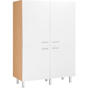 Kühlumbauschrank OPTIFIT Tapa Schränke Gr. B/H/T: 120 cm x 176 cm x 58,4 cm, 4 St., weiß (weiß, buche) Kühlschrankumbauschränke Modul, Breite 120 cm