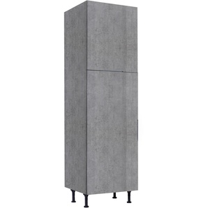 Kühlumbauschrank OPTIFIT Tara Schränke Gr. B/H/T: 60 cm x 211,8 cm x 58,4 cm, 2 St., grau (betonfarben) Kühlschrankumbauschränke Schränke