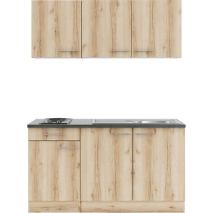 OPTIFIT Pantryküche Bella, Breite 150 cm, wahlweise mit Kochfeld oder Unterbaukühlschrank