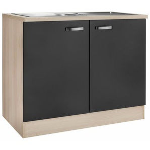 OPTIFIT Spülenschrank Faro, mit Metallgriffen, Breite 100 cm