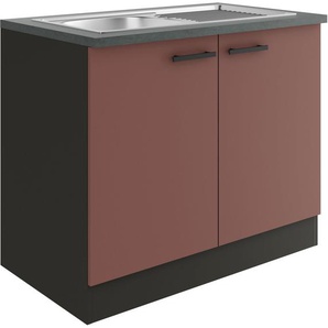 OPTIFIT Spülenschrank Palma Breite 100 cm, inklusive Einbauspüle