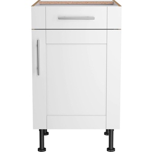 Unterschrank OPTIFIT Ahus Schränke Gr. B/H/T: 50 cm x 87 cm x 58,4 cm, 1 St., braun (weiß matt, wildeiche nachbildung) Küchenunterschrank Unterschränke Breite 50 cm
