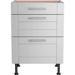Unterschrank OPTIFIT Ahus Schränke Gr. B/H/T: 60 cm x 87 cm x 58,4 cm, grau (hellgrau matt, hellgrau) Küchenunterschrank Unterschränke Breite 60 cm
