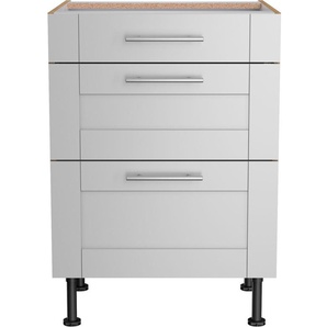 Unterschrank OPTIFIT Ahus Schränke Gr. B/H/T: 60 cm x 87 cm x 58,4 cm, grau (hellgrau matt, wildeiche nachbildung) Küchenunterschrank Unterschränke Breite 60 cm