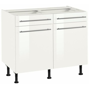 OPTIFIT Unterschrank Bern 100 cm breit, mit 2 Türen, 2 Schubkästen, höhenverstellbare Füße