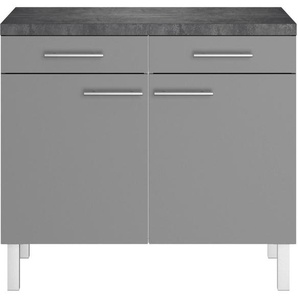 OPTIFIT Unterschrank Breite 100 cm, 2 Türen, 2 Schubkästen