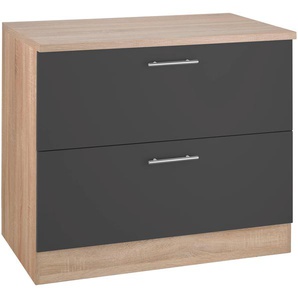 Unterschrank OPTIFIT Kalmar Schränke Gr. B/H/T: 100 cm x 85 cm x 60 cm, grau (anthrazit) Unterschränke Breite 100 cm