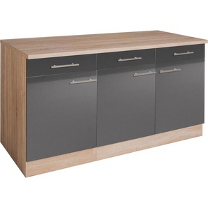 Unterschrank OPTIFIT Tula Schränke Gr. B/H/T: 150 cm x 84,8 cm x 60 cm, 3 St., grau (anthrazit) Unterschränke Breite 150 cm