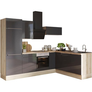 OPTIFIT Winkelküche Aken Stellbreite 270x200 cm, wahlweise mit E-Geräten und Stellvariante Spüle links oder rechts