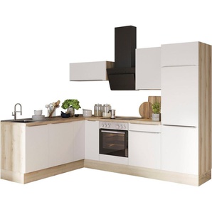 OPTIFIT Winkelküche Aken Stellbreite 270x200 cm, wahlweise mit E-Geräten und Stellvariante Spüle links oder rechts