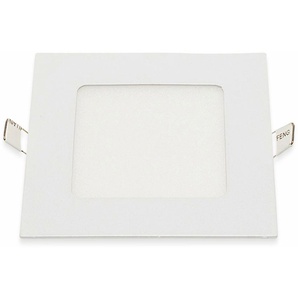 OPTONICA LED-Einbauleuchte 2614, 6 W, 440 lm, 6000K, eckig, 95 RA, weiß