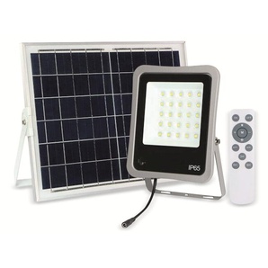 OPTONICA Solar LED-Fluter mit Fernbedienung, 30 W, 2400 lm, IP65, 6000 K