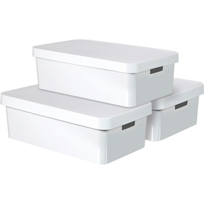 Organizer CURVER INFINITY Aufbewahrungsboxen Gr. B/H/T: 57 cm x 18 cm x 39 cm, weiß Ordnungsboxen Aufbewahrungsboxen Aufbewahrungsbox, stapelbar, je 30 Liter,