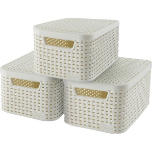 Organizer CURVER STYLE Box S Aufbewahrungsboxen Gr. B/H/T: 20 cm x 14 cm x 29 cm, beige (creme) Aufbewahrungsbox Ordnungsboxen Aufbewahrungsboxen Aufbewahrungsbox, creme