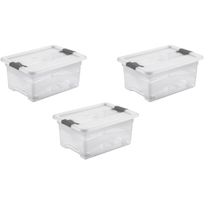 Organizer KEEEPER cornelia Aufbewahrungsboxen Gr. B/H/T: 29,5 cm x 17,5 cm x 39,5 cm, farblos (transparent) Aufbewahrungsbox Stapelbox Stapelboxen Aufbewahrungsboxen Aufbewahrungsbox, 12 L, mit Deckel, Schiebeverschluss