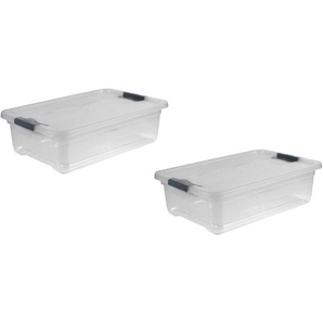 Organizer KEEEPER cornelia Aufbewahrungsboxen Gr. B/H/T: 39,5 cm x 17 cm x 59,5 cm, farblos (transparent) Aufbewahrungsbox Stapelbox Stapelboxen Aufbewahrungsboxen Aufbewahrungsbox, 28 L, mit Deckel, Schiebeverschluss